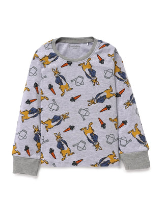 Full sleeve orange rabbit pattern in white pajama set for baby - Kidulan