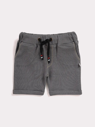 Grey & blue shorts combo for baby boys - Kidulan