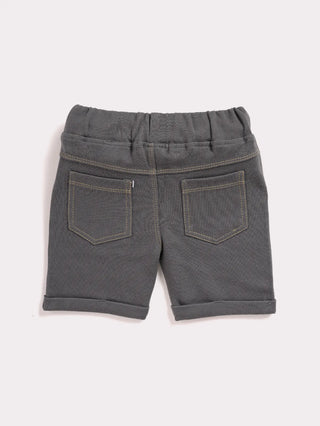 Light grey denim shorts for baby - Kidulan