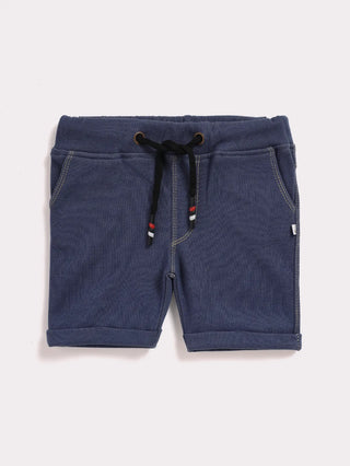 Grey & blue shorts combo for baby boys - Kidulan