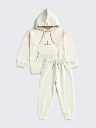 eebabee Solid Cream Hooded Tracksuit - Signature Edition - Kidulan