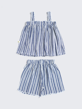 Striped Charm Co - ord Set for Girls - Kidulan
