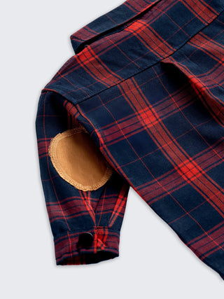 Boys Navy & Red Check Shirt - Kidulan