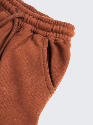 Eebabee Boys Solid Cargo Joggers - Rust Brown - Kidulan