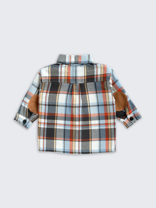 Boys Brown & Blue Check Shirt - Kidulan
