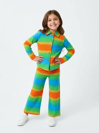 Girls Rainbow Glow Comfy Co - ord Set - Kidulan