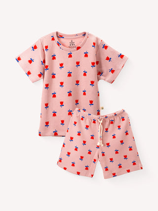 Tulip Bloom Summer Co-ord sets for girls - Kidulan