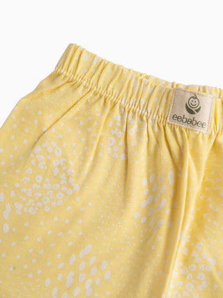 Dotted pattern in yellow leggings for baby girl - Kidulan