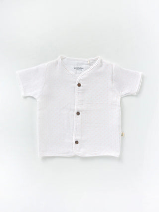 Half sleeve pure white t-shirt & bloomer for baby