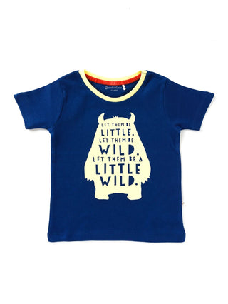 Half sleeve white & black, brown ,blue graphic t-shirt combo for baby - Kidulan