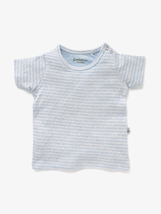 Half sleeve light blue & white little boys stripe t-shirt for baby2 - Kidulan