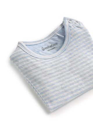 Half sleeve light blue & white little boys stripe t-shirt for baby2 - Kidulan