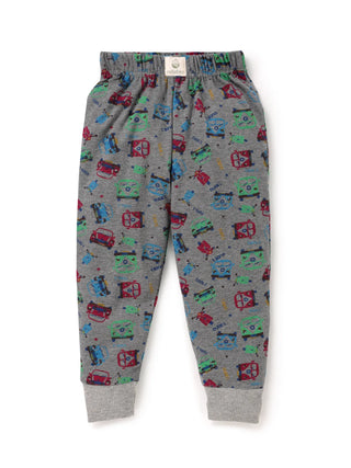 Full sleeve graphic pattern in grey pajama set for baby