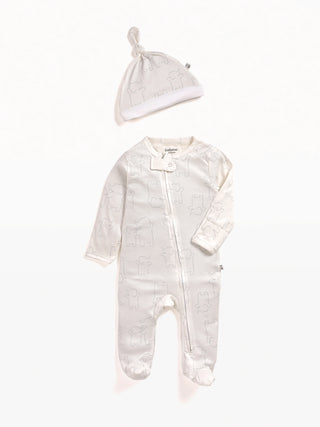 BABY ZIPPER SLEEPSUIT 3 PCS COMBO WITH CAP