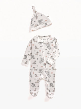 BABY ZIPPER SLEEPSUIT 3 PCS COMBO WITH CAP