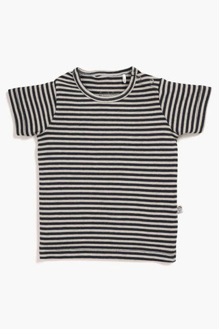 BABY BOYS STRIPED TEE & DENIM SHORTS SET - Kidulan