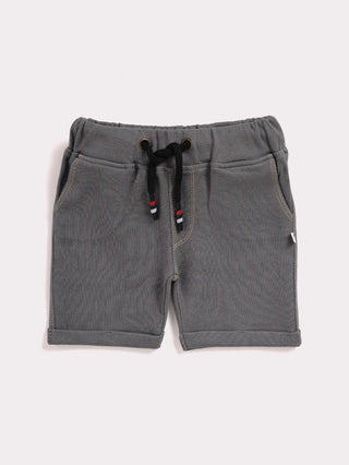 Grey & blue shorts combo for baby boys
