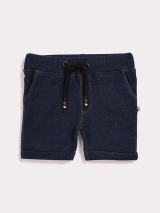 Navy blue & grey shorts combo for baby