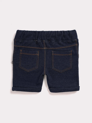 Navy blue denim shorts for baby