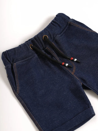 Navy blue denim shorts for baby