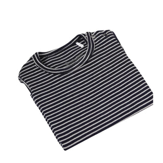 Half sleeve black & white little boys stripe t-shirt for baby - Kidulan