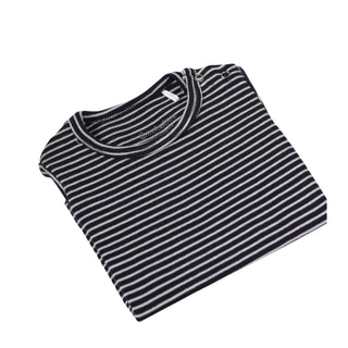 Half sleeve black & white little boys stripe t-shirt for baby