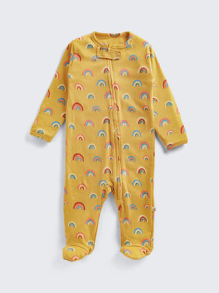 Rainbow Picnic Baby Sleepsuit & Sunny Bodysuit Combo – 2 Pc Set - Kidulan
