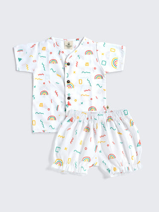Premium 2 - Set Cotton Shirt & Shorts Combo for Baby Boys - Kidulan