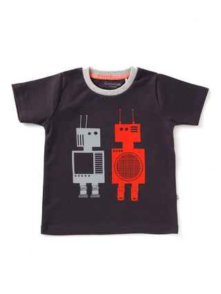 Half sleeve black graphic t-shirt for baby - Kidulan