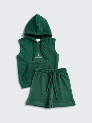 Boys' Green Hooded Combo Set – 4 Pc - Kidulan