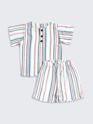Stylish 2 - Piece Cotton Co - Ord Sets for Boys & Girls – Stripes & Monochrome - Kidulan