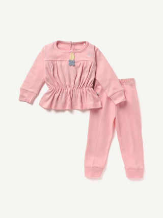 Baby Girl Camisole Vest (3 Pc) & Trendy Pink Frock Set Combo - Kidulan