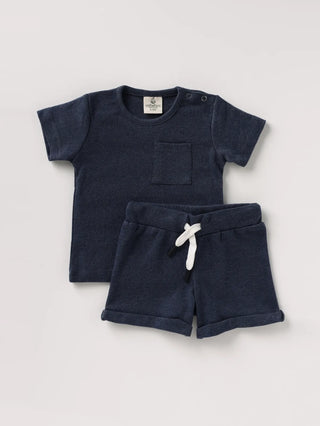 Baby shorts Co-ord set 3pc combo value pack (Baby Blue, Grey & Dark Navy blue)