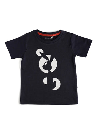 Half sleeve black graphic t-shirt for baby - Kidulan