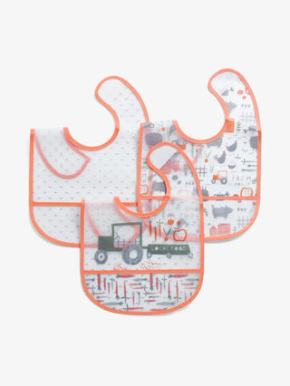 5 - Piece Newborn Gift Bundle – Farm Bibs, Hooded Towel & Muslin Jabla Set - Kidulan