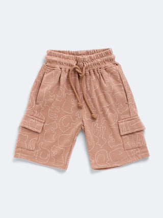 Girls' Relaxed Heart Print Tee & Cargo Shorts Combo - Kidulan