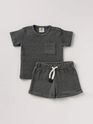 Baby shorts Co-ord set 3pc combo value pack (Baby Blue, Grey & Dark Navy blue)