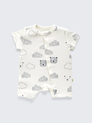 Eebabee Baby Bear Print Cotton Romper