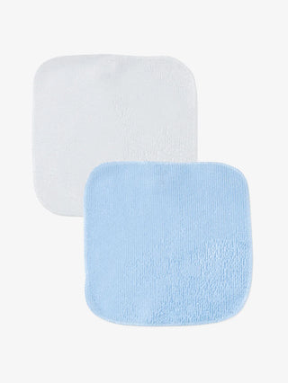 Blue & white washcloth combo for baby boys & girls