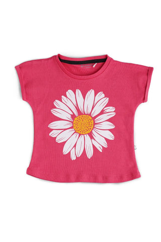 Half sleeve white & pink graphic t-shirt combo for baby - Kidulan