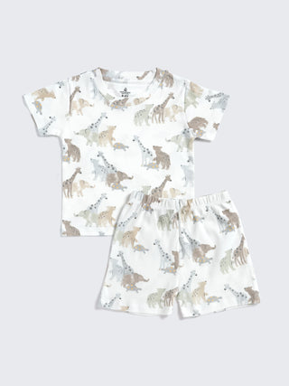 Wild Safari Tee & Shorts Combo – 3 - Piece Summer Set for Boys - Kidulan
