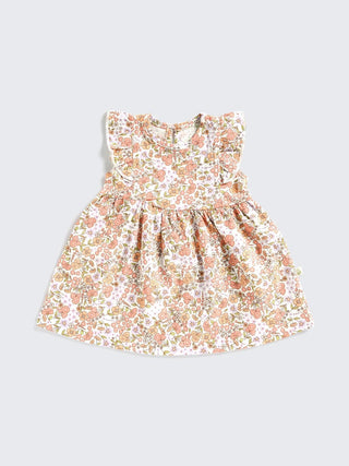 Blush Garden Flutter Frock For Baby Girl - Kidulan