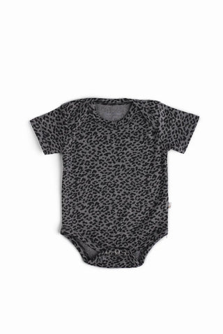 Half sleeve stripes & graphic pattern in grey, ash, cream bodysuit combo for baby