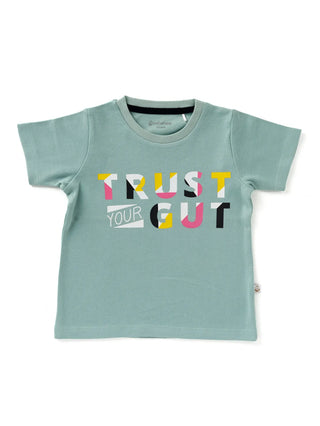 Half sleeve white & black graphic, cyan, brown & cyan graphic graphic t-shirt combo for baby