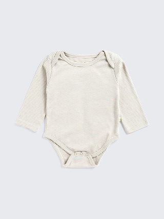 Full Sleeve Striped Unisex Bodysuit for Babies - Kidulan