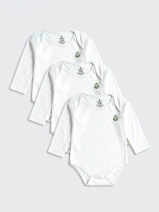 Baby Must - Have Essentials Pack – White Bodysuits, Washcloths & Waterproof Bibs - Kidulan