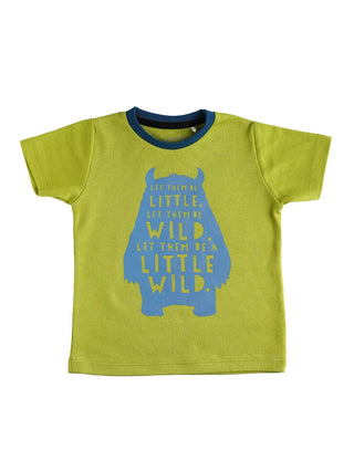 Half sleeve green graphic t-shirt for baby - Kidulan