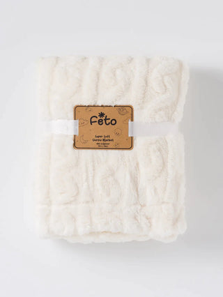 White blanket for baby boys & girls - Kidulan