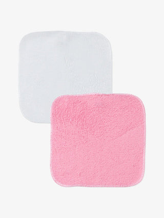 White & pink washcloth combo for baby boys & girls - Kidulan