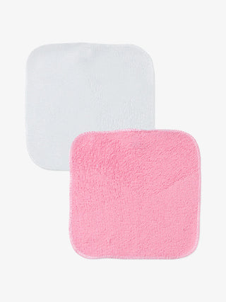 White & pink washcloth combo for baby boys & girls
